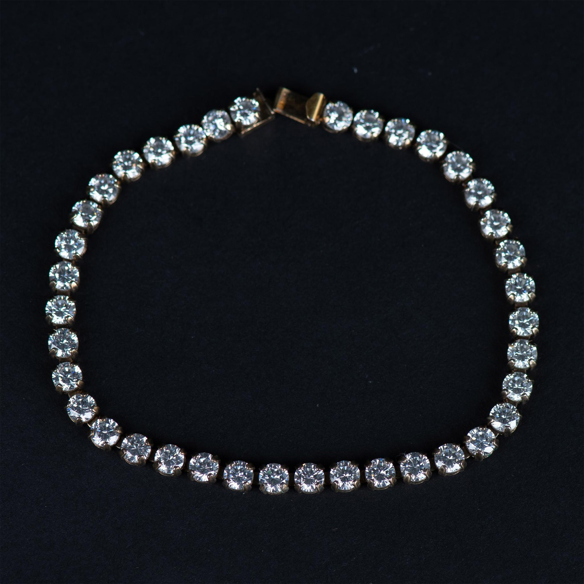 Classy Sterling Silver Crystal Bracelet - Image 3 of 4