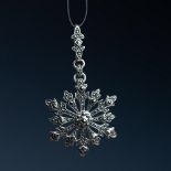 Pretty Sterling Silver and Marcasite Snowflake Pendant