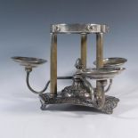 Ornate Silver Three-Arm Candelabra