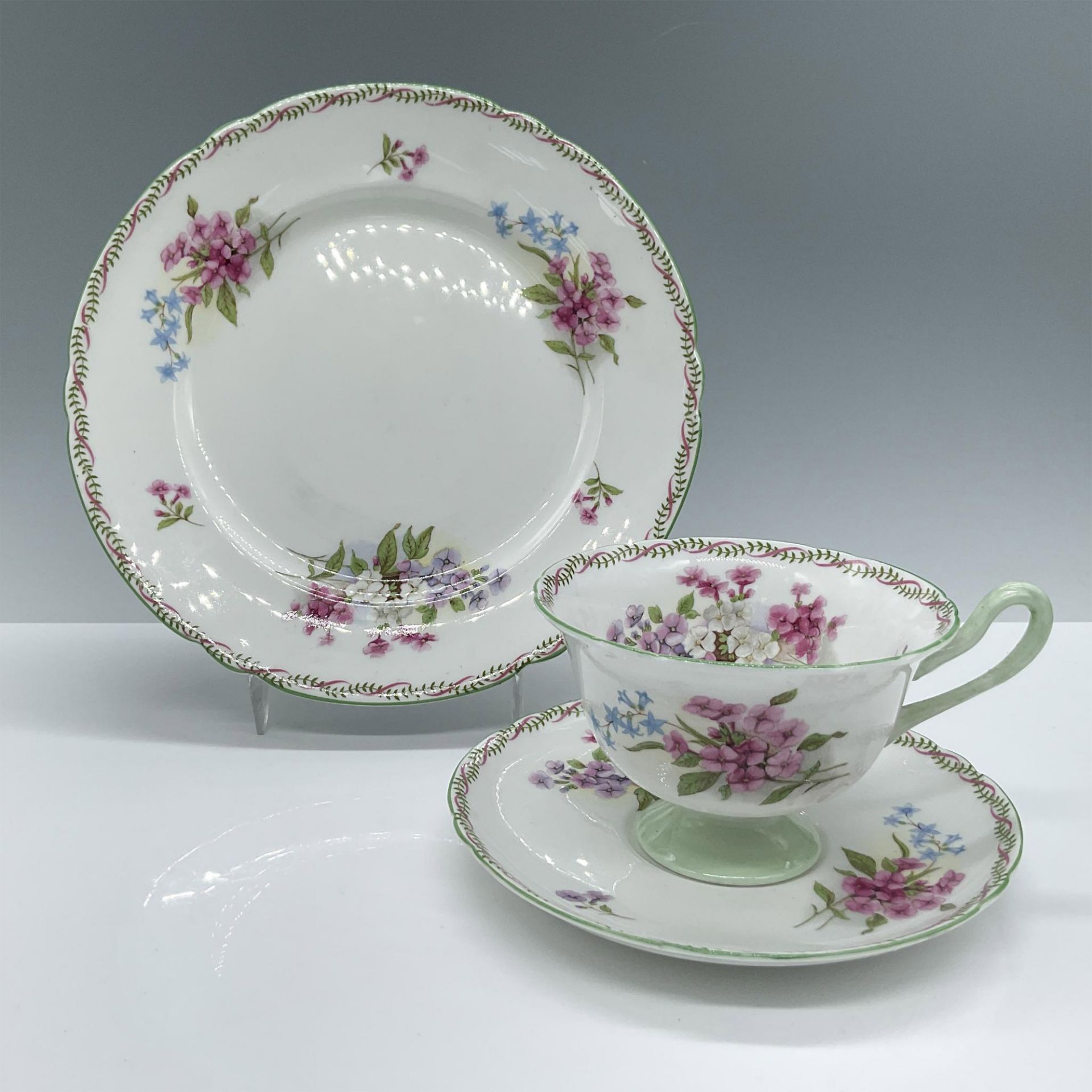 Shelley Bone China Tea Trio, Floral - Bild 2 aus 3