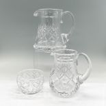 3pc Royal Doulton Crystal Pitchers and Small Bowl, Georgian