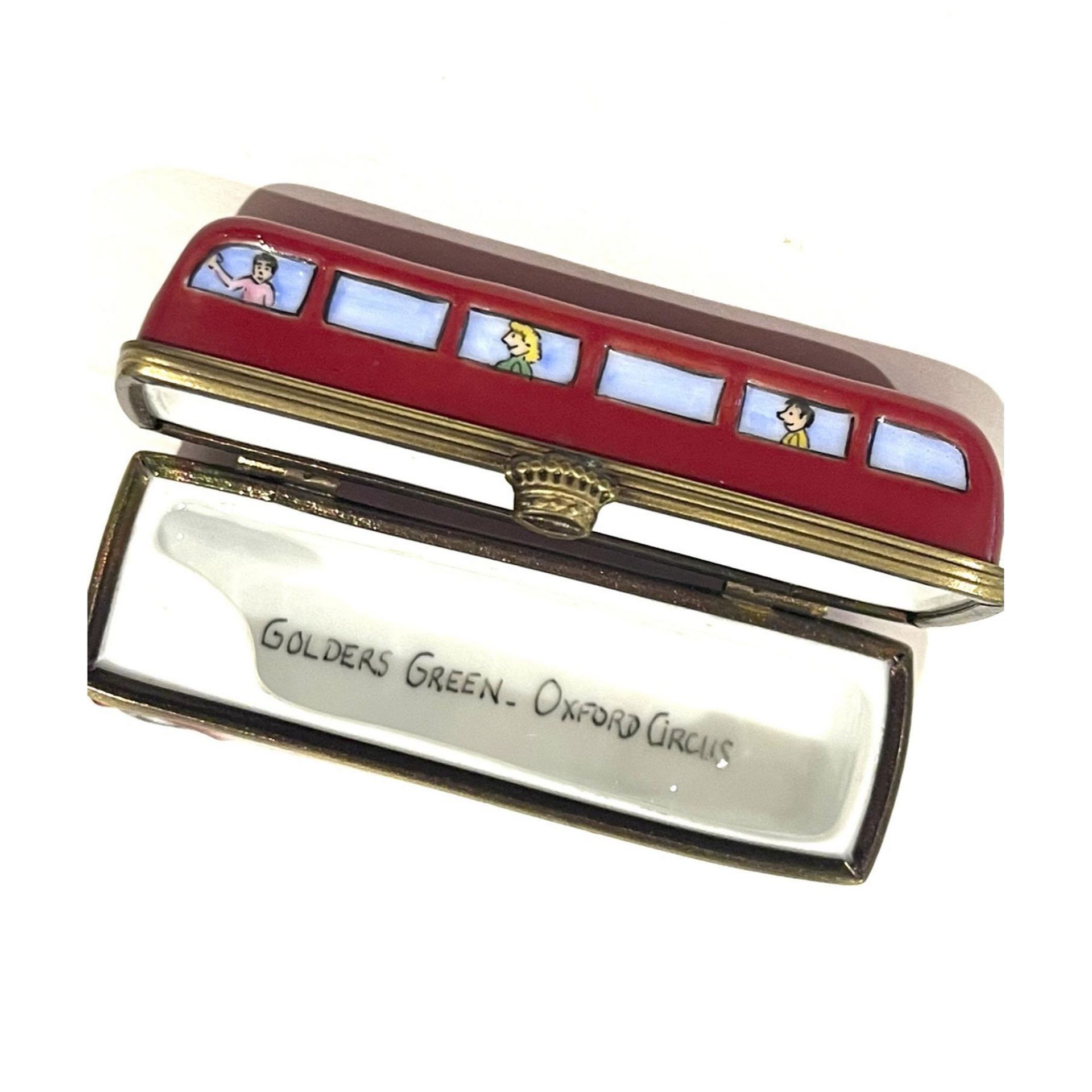 Limoges Keepsake Box, London Oxford Circus Double Decker Bus - Bild 5 aus 6