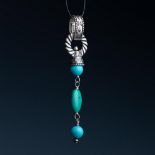 Carolyn Pollack Sterling Silver & Turquoise Drop Pendant