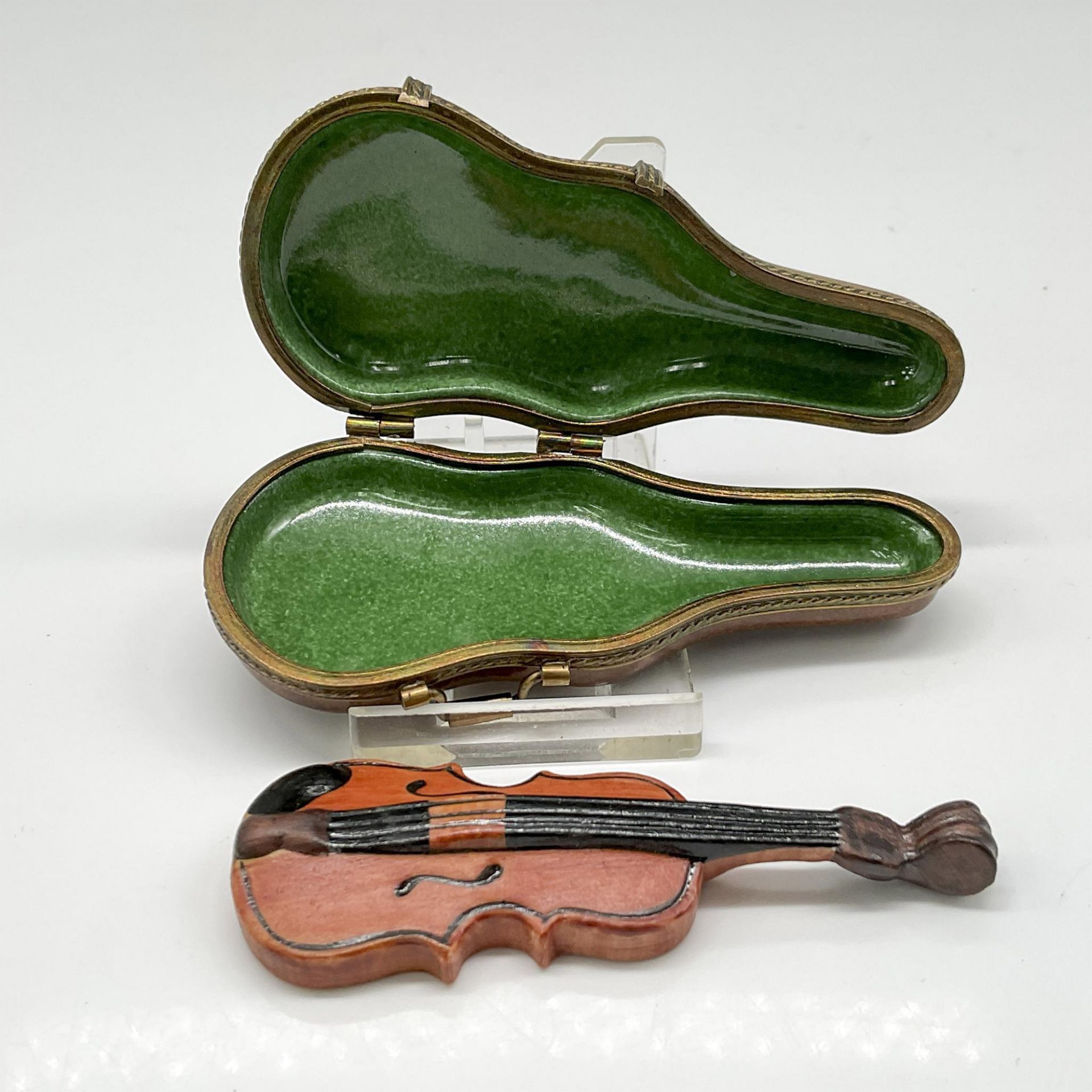 Limoges Chamart Porcelain Violin Case Box - Bild 2 aus 4