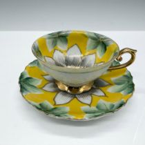 Occupied Japan Trimont China Tea Cup and Saucer Set, Lotus