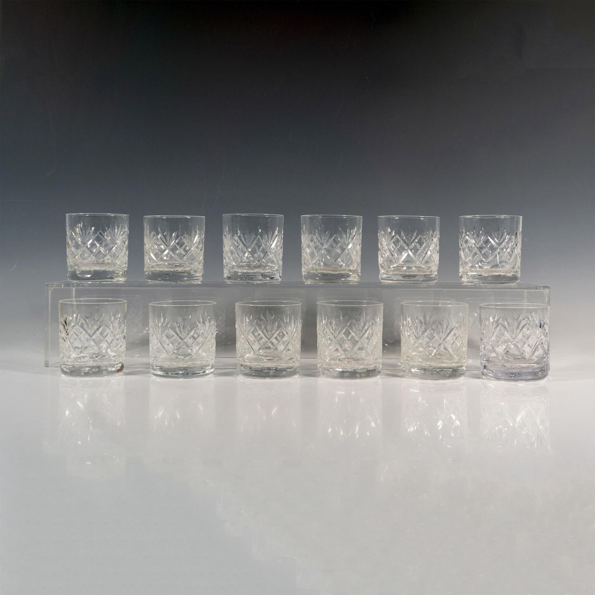 12pc Royal Doulton Crystal Rummers, Georgian - Image 2 of 4