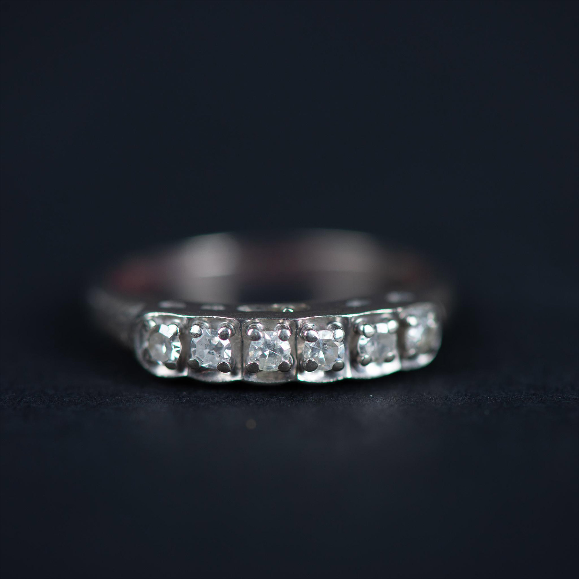 14K White Gold Diamond Engagement Ring & Wedding Band Set - Bild 5 aus 6