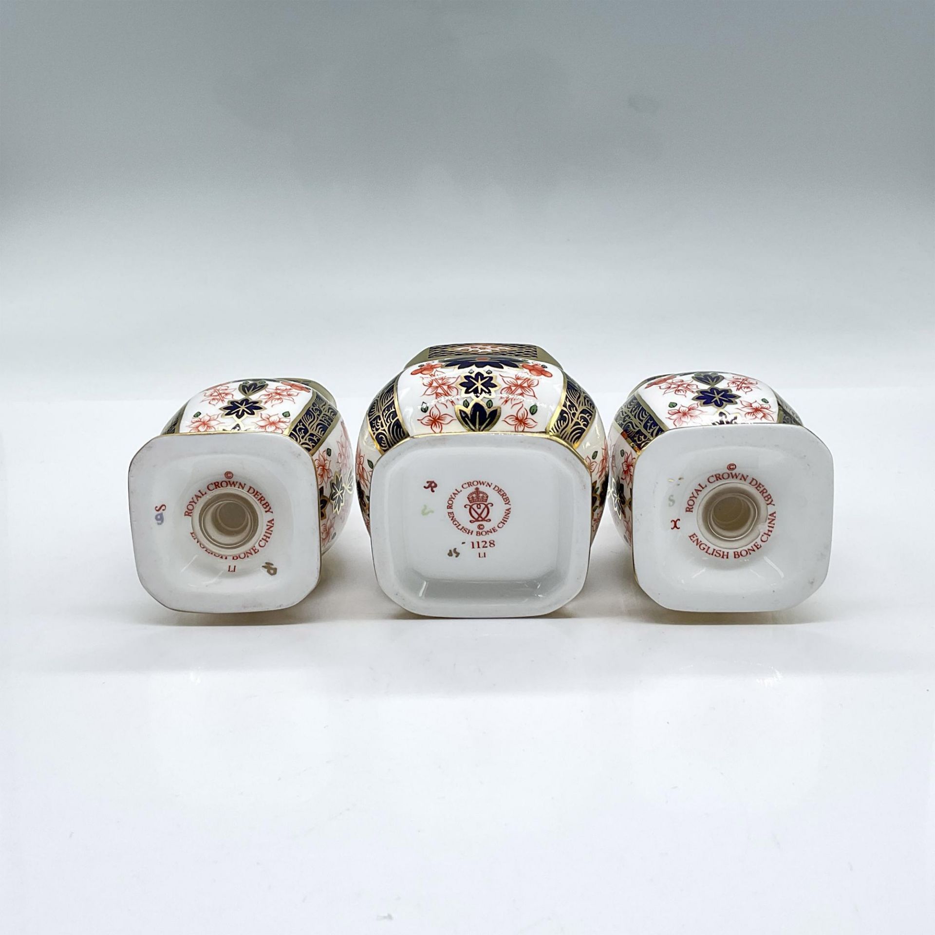 3pc Royal Crown Derby Condiment Set, Old Imari - Bild 3 aus 4