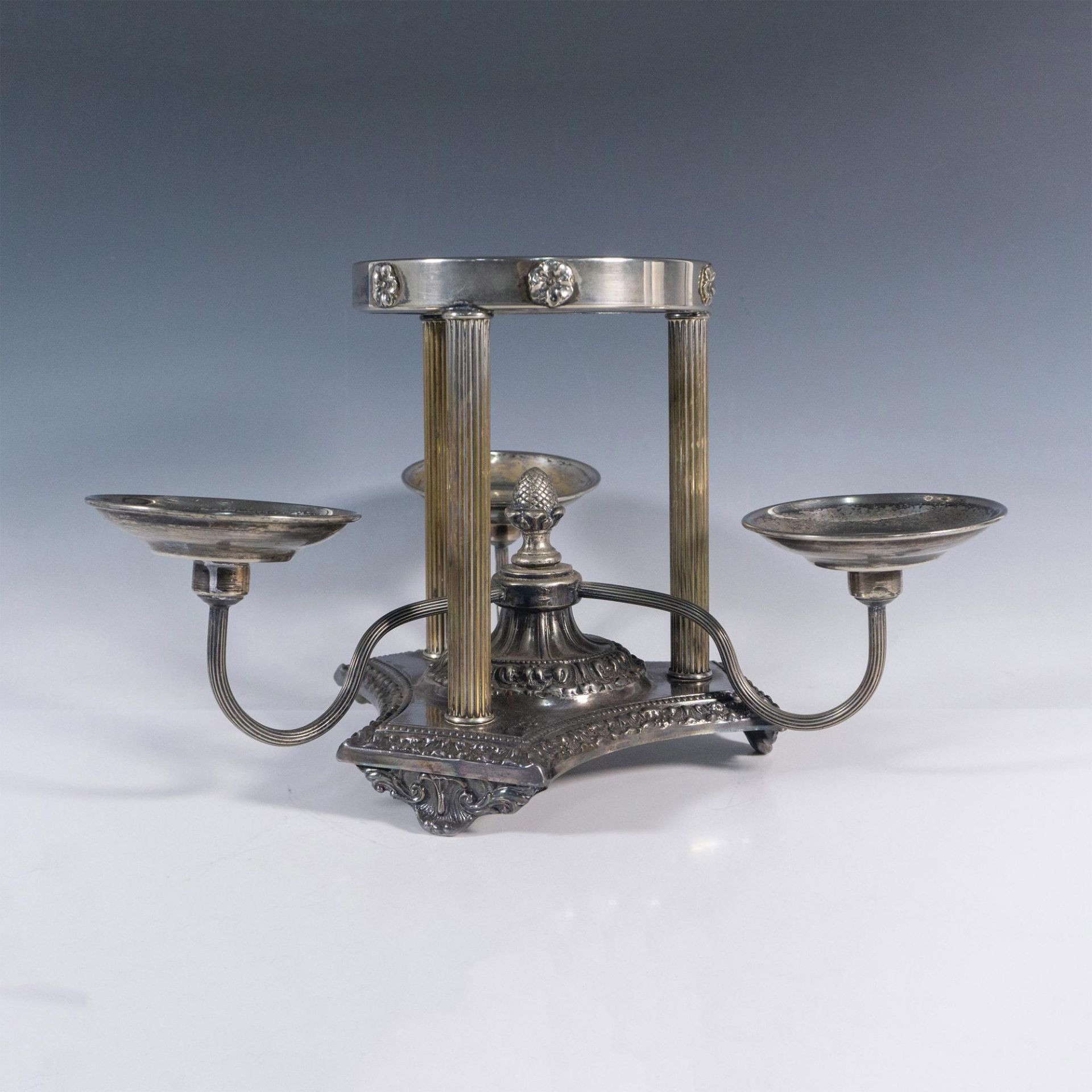 Ornate Silver Three-Arm Candelabra - Bild 2 aus 5
