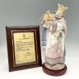 3pc Rey de Oros 01005367 + Base, COA - Lladro Porcelain Figurine