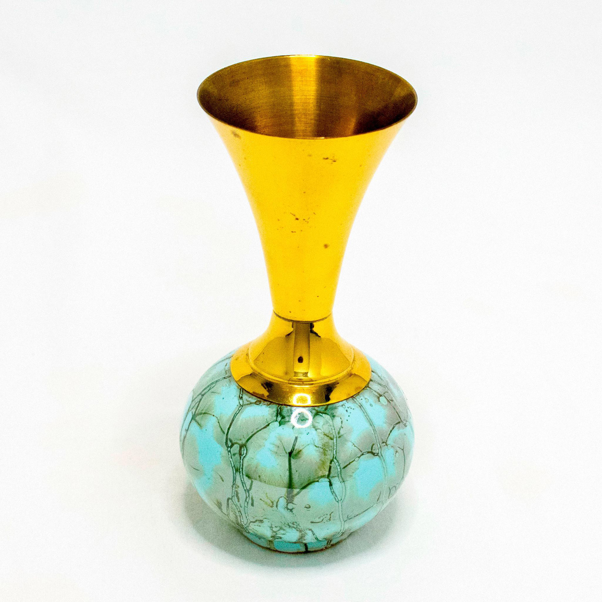 Unusual Delft Vase Mid-Century Modern Lustre Glaze - Image 4 of 5