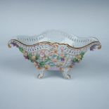 Antique Dresden Porcelain Footed Bowl