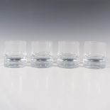 Set of 4 Nambe Glasses, Groove Double Old Fashion