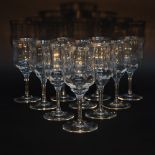 10pc Baccarat Crystal Tall Water Goblets, Capri Optic