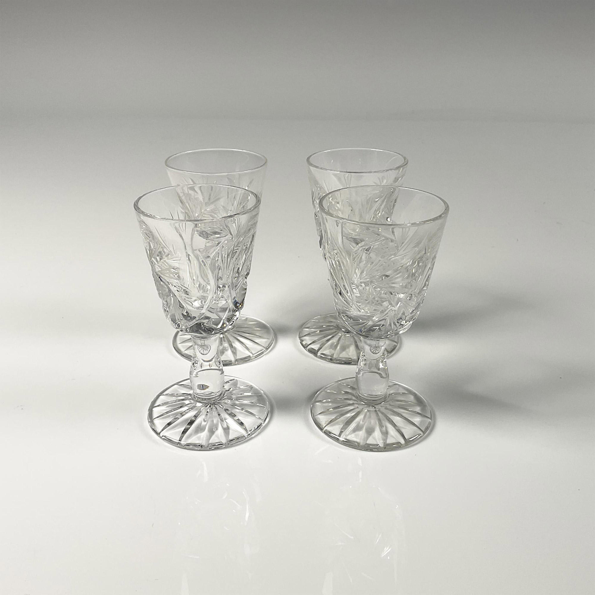 4pc Cordial-Aperitif Crystal Glasses