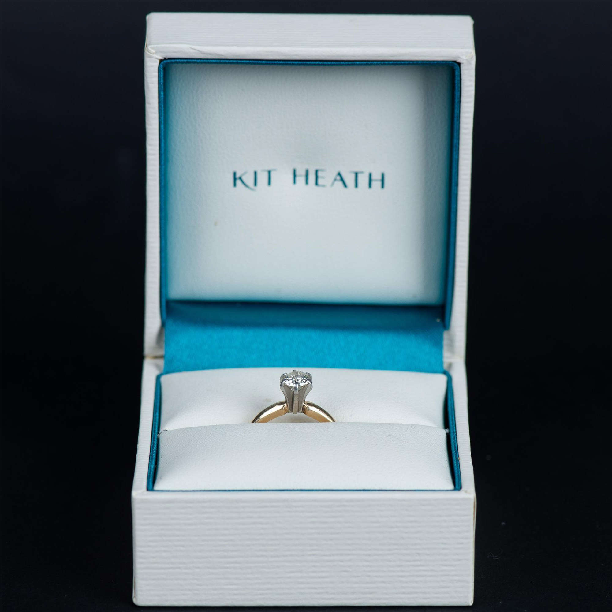Delicate Two Tone 14K Gold Plated Diamond Ring - Image 4 of 4