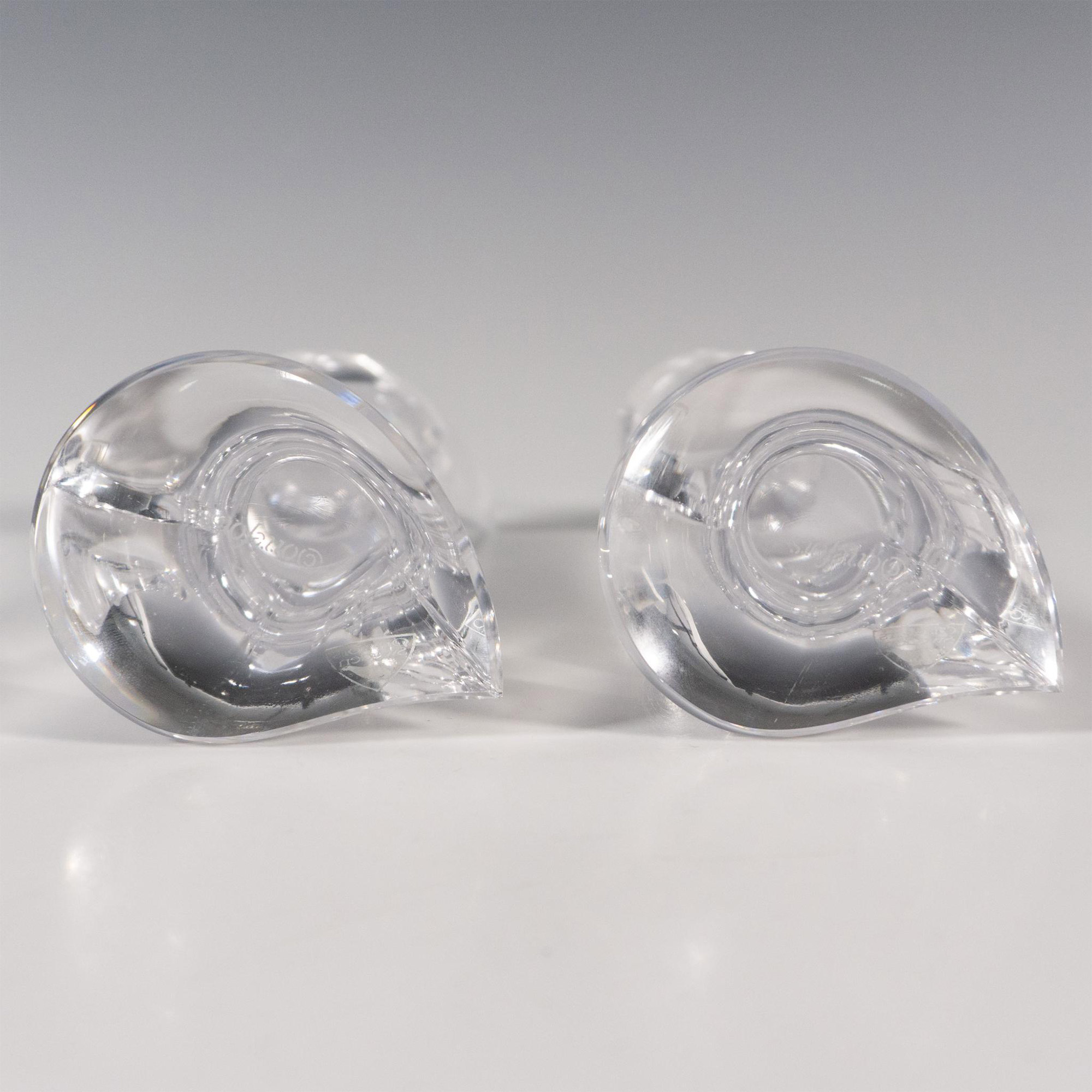 Pair of Orrefors Crystal Candle Holders, Drop - Image 3 of 3