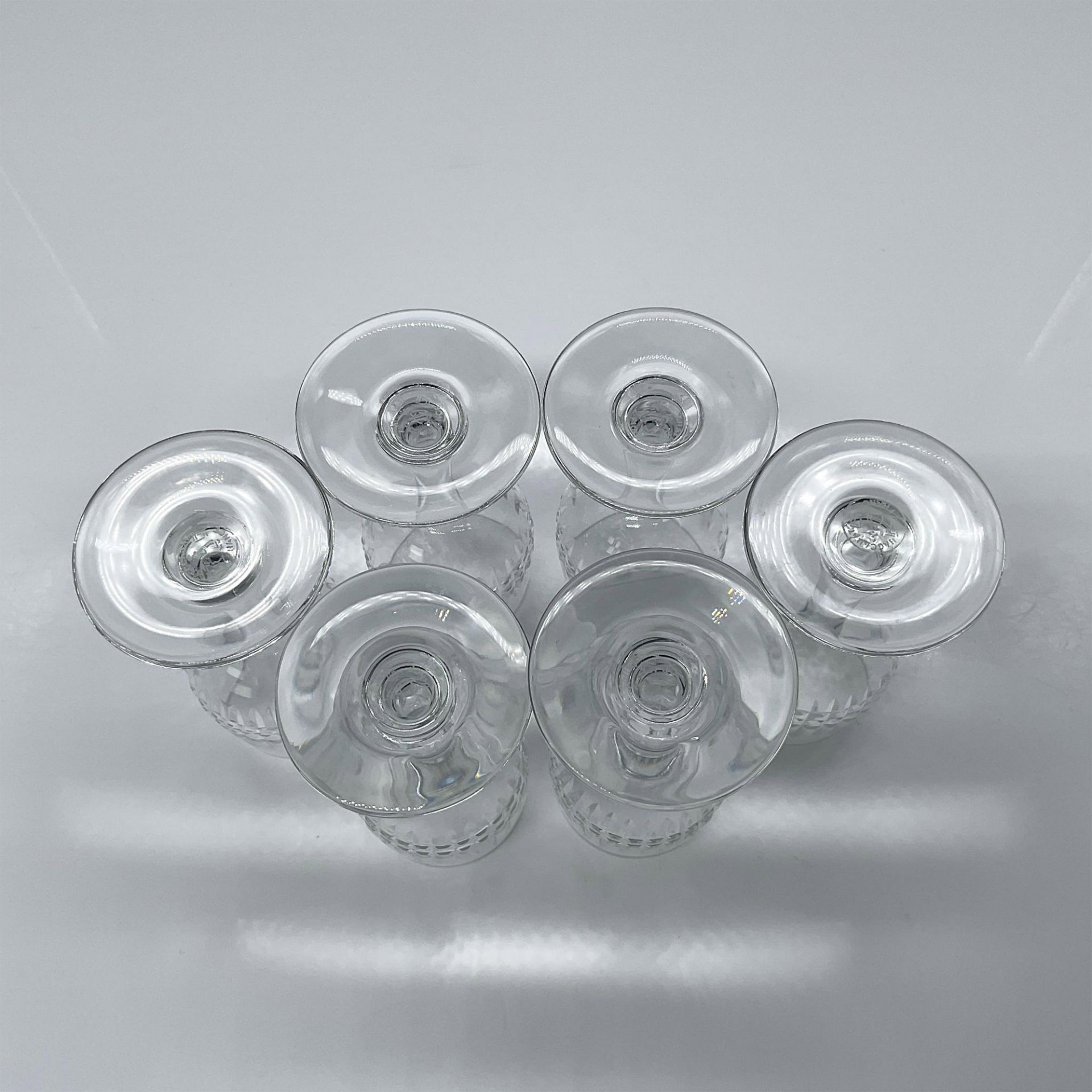 6pc Baccarat Crystal Cordial Glasses, Nancy Cut - Bild 3 aus 3