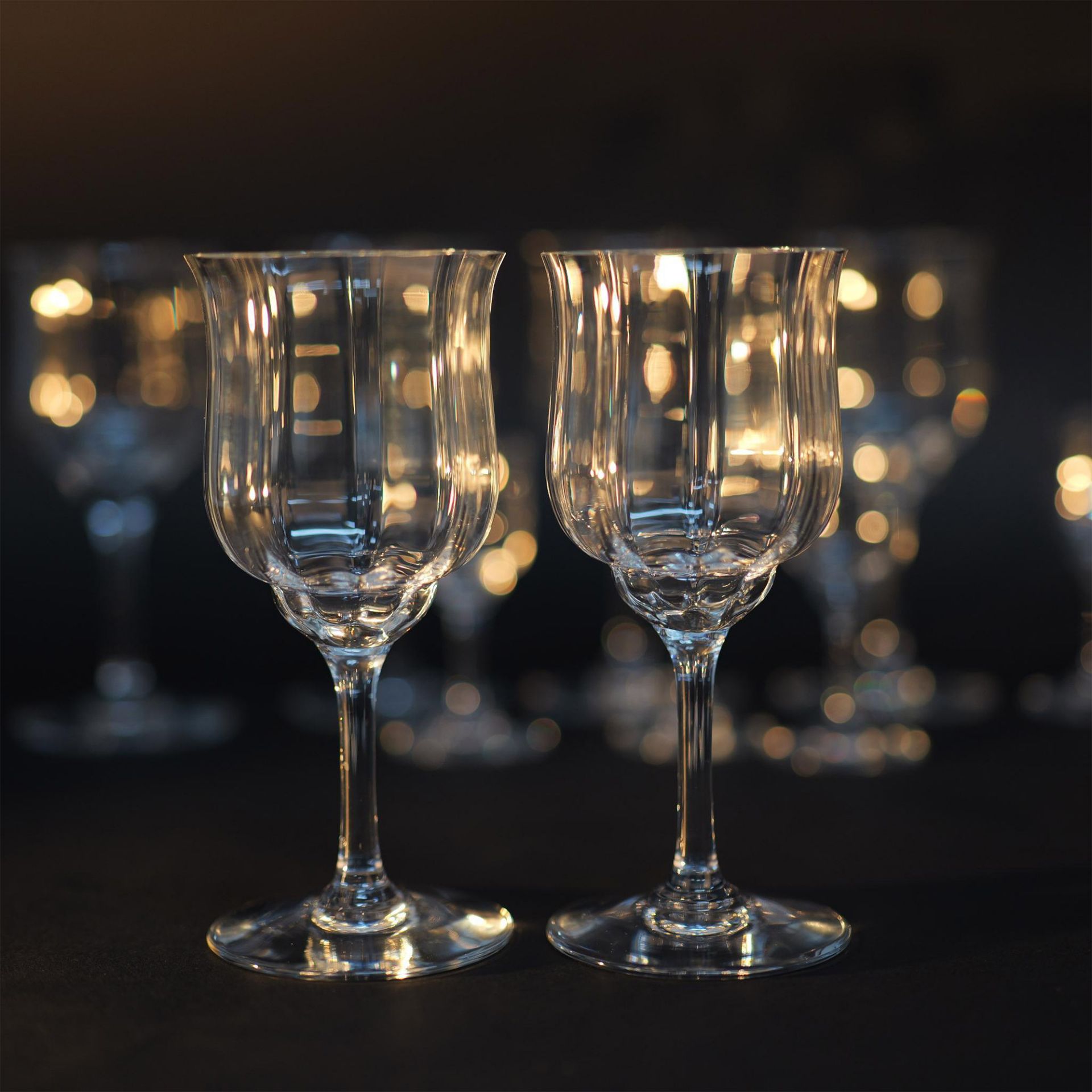 10pc Baccarat Claret Wine + Cordial Glasses, Capri Optic - Bild 2 aus 4