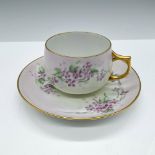 Bavaria Bone China Tea Cup and Saucer, Purple Floral