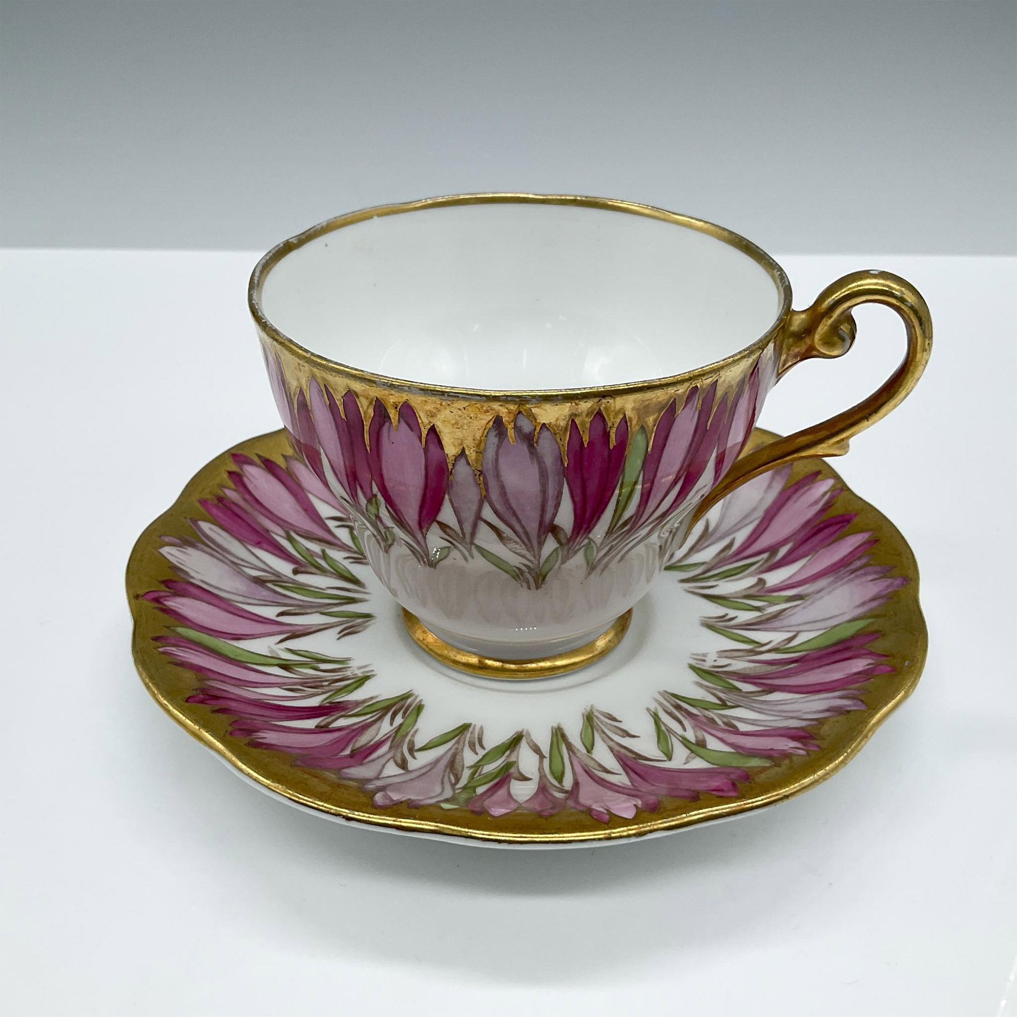 Royal Standard Bone China Tea Cup and Saucer Set, Tulips