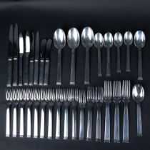 33pc Christofle Sterling Silver Flatware, Commodore