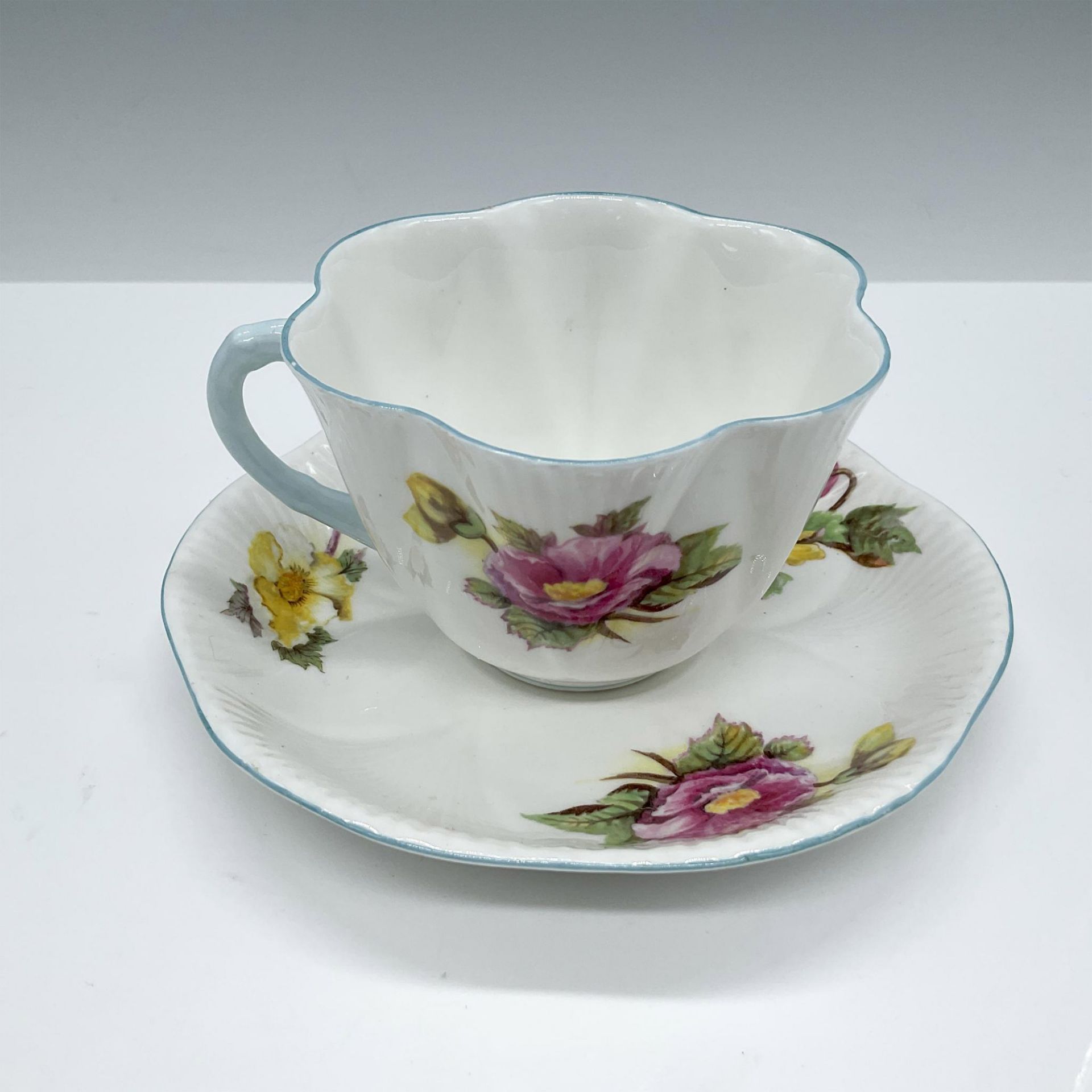 Shelley Bone China Tea Cup and Saucer, Begonia - Bild 2 aus 4