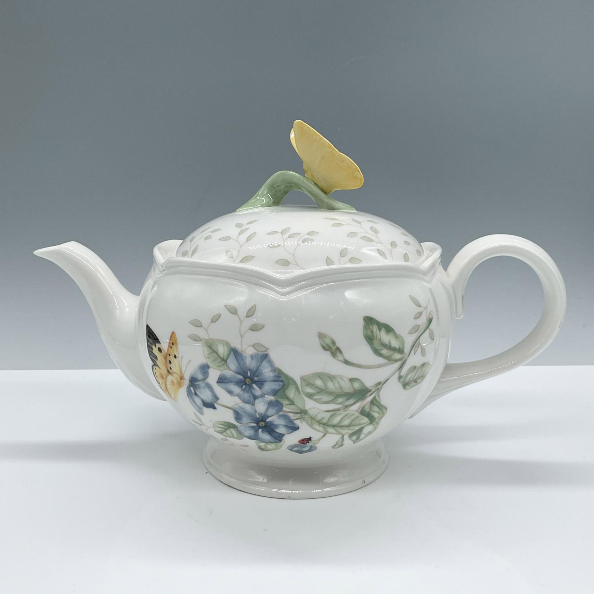 Lenox Porcelain Lidded Tea Pot, Butterfly Meadow Collection - Bild 2 aus 4