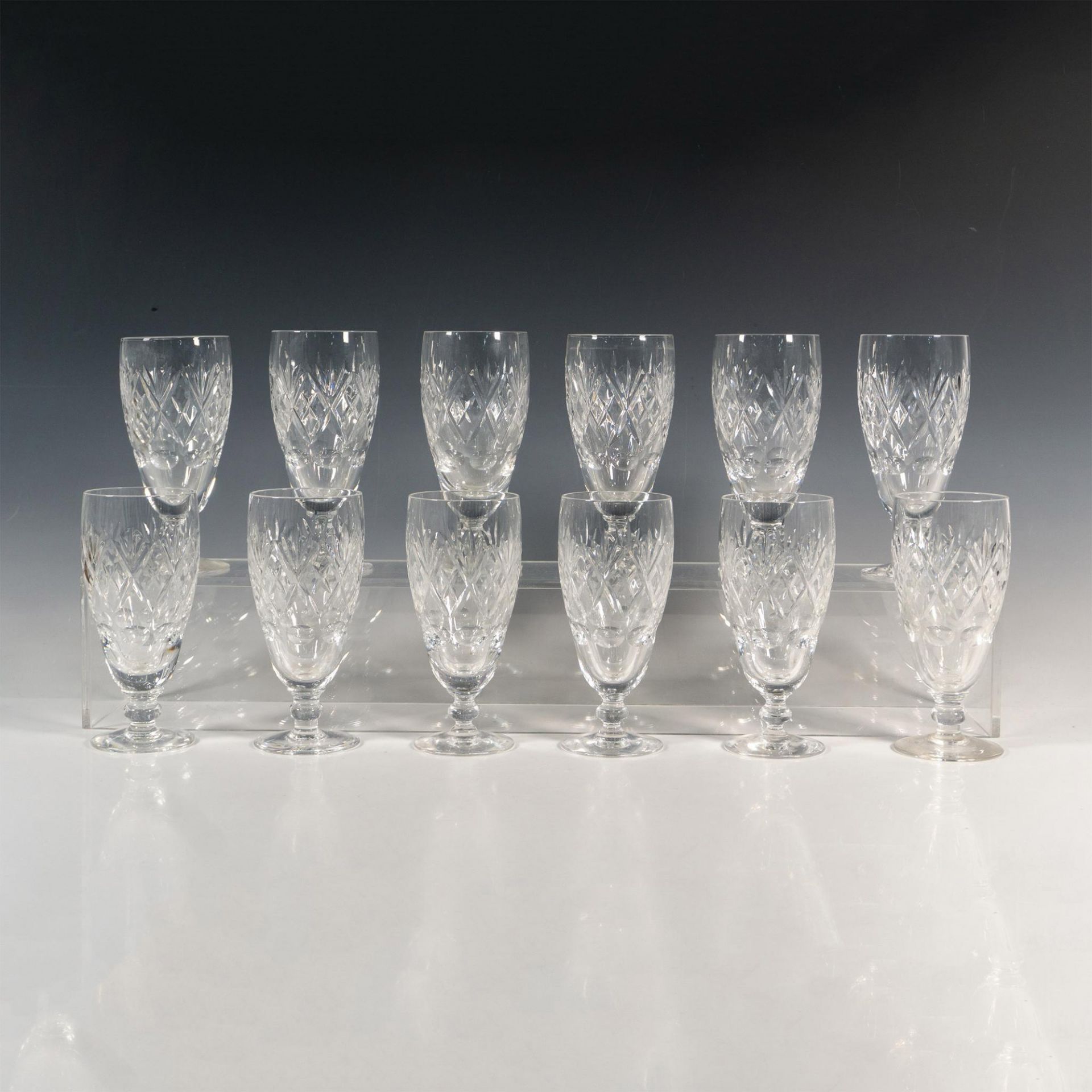 12pc Royal Doulton Crystal Wine Glasses
