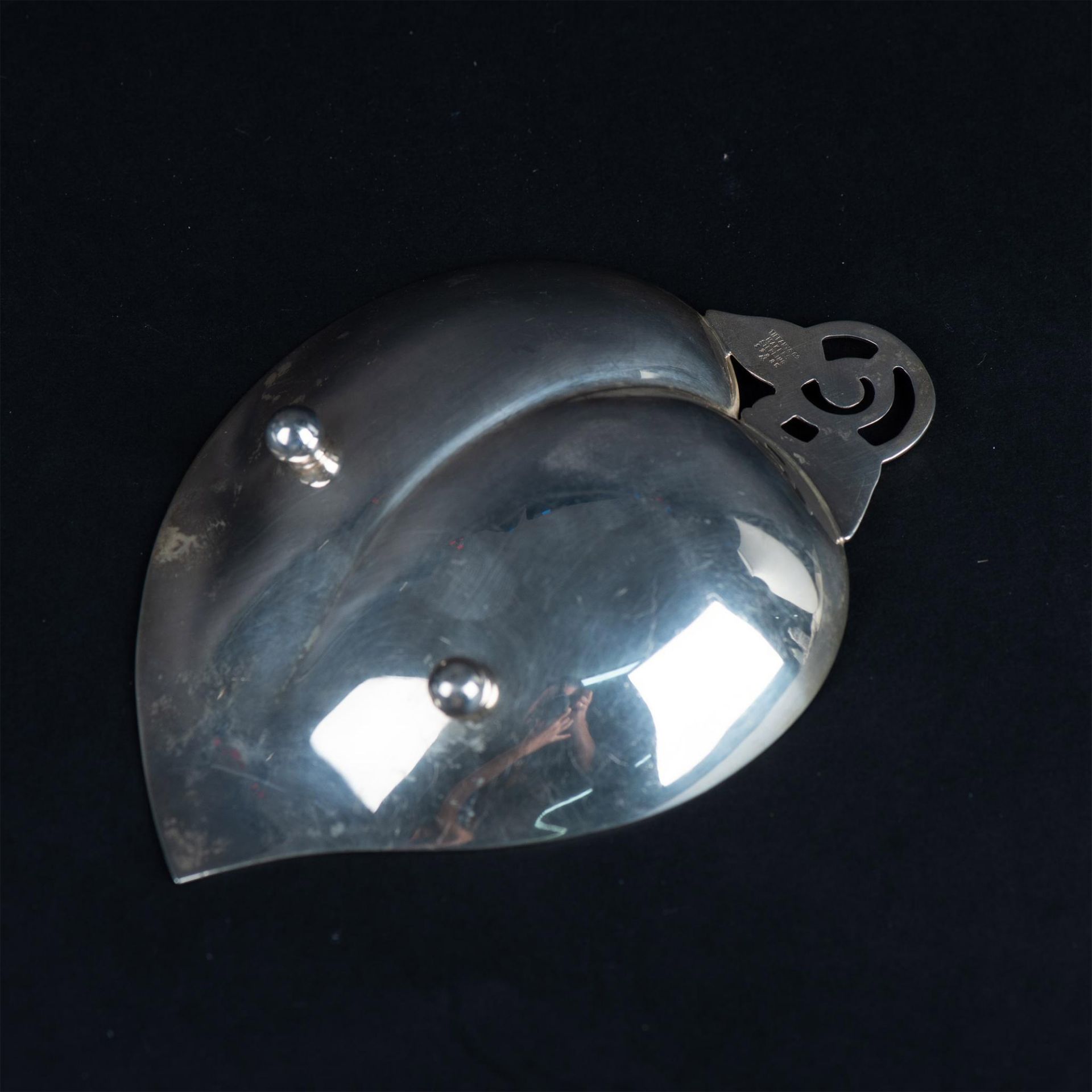 Tiffany & Co. Sterling Silver Ball Footed Leaf Dish - Bild 2 aus 3