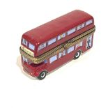 Limoges Keepsake Box, London Oxford Circus Double Decker Bus