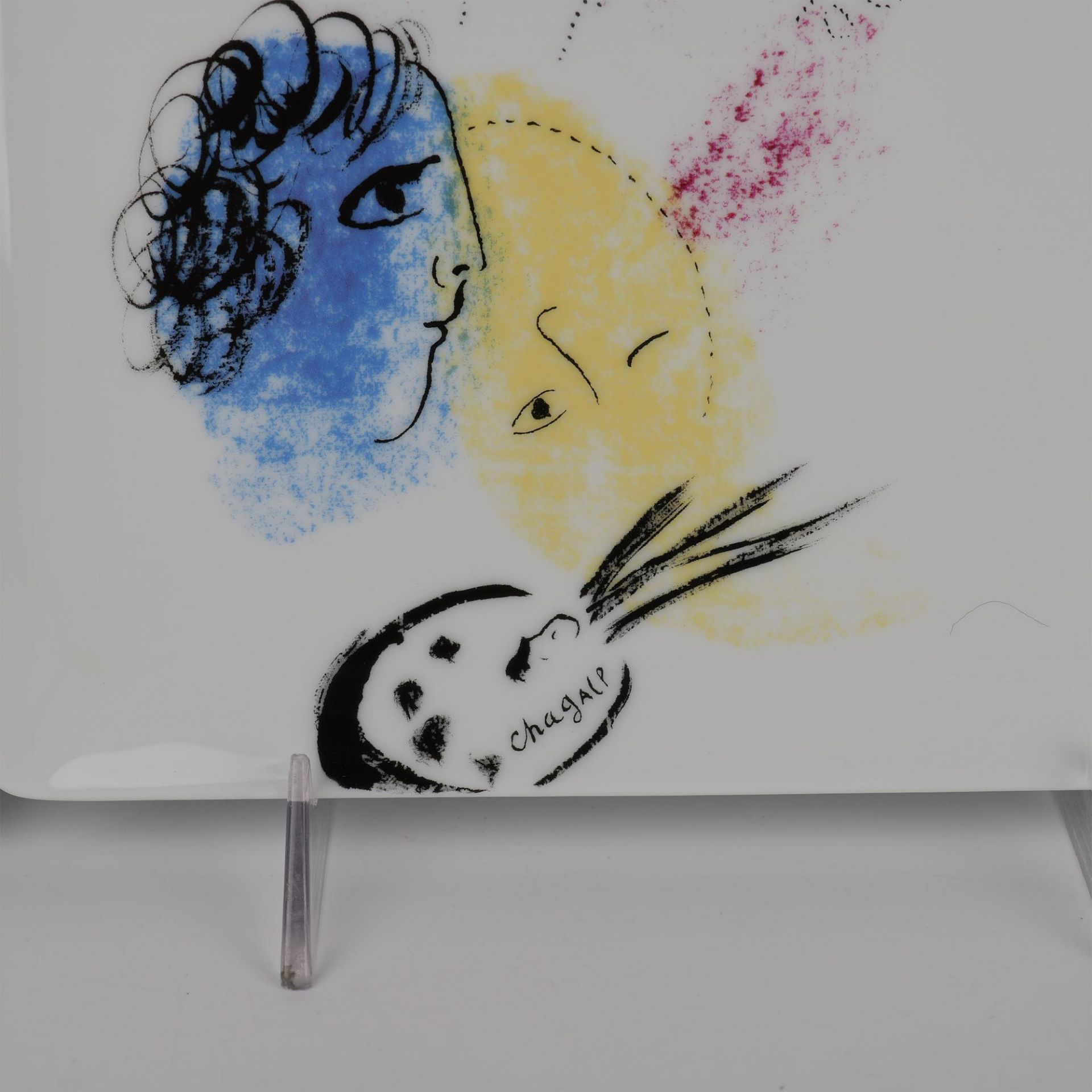4pc Marc Chagall by Bernardaud Plates, Double Face - Image 6 of 7