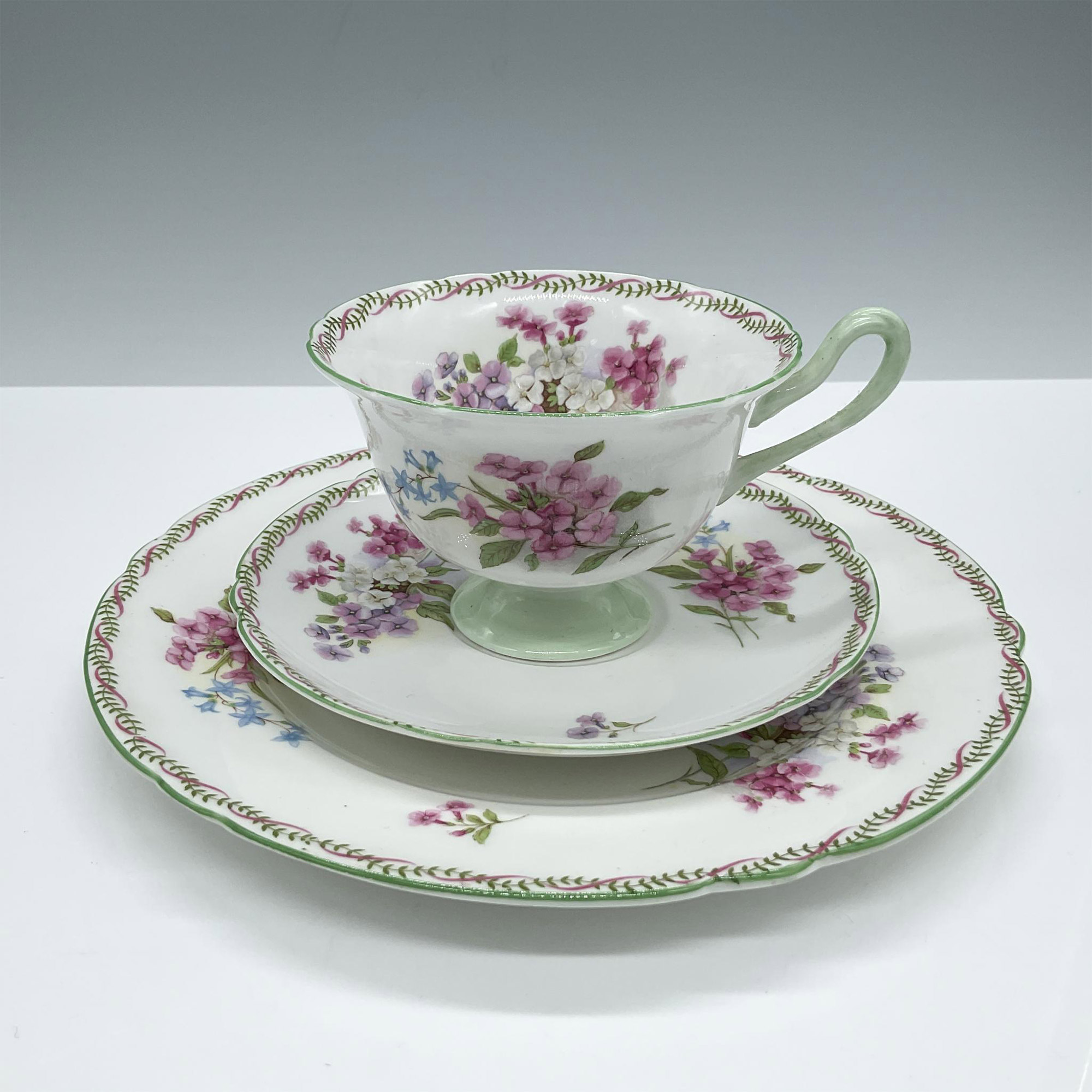 Shelley Bone China Tea Trio, Floral