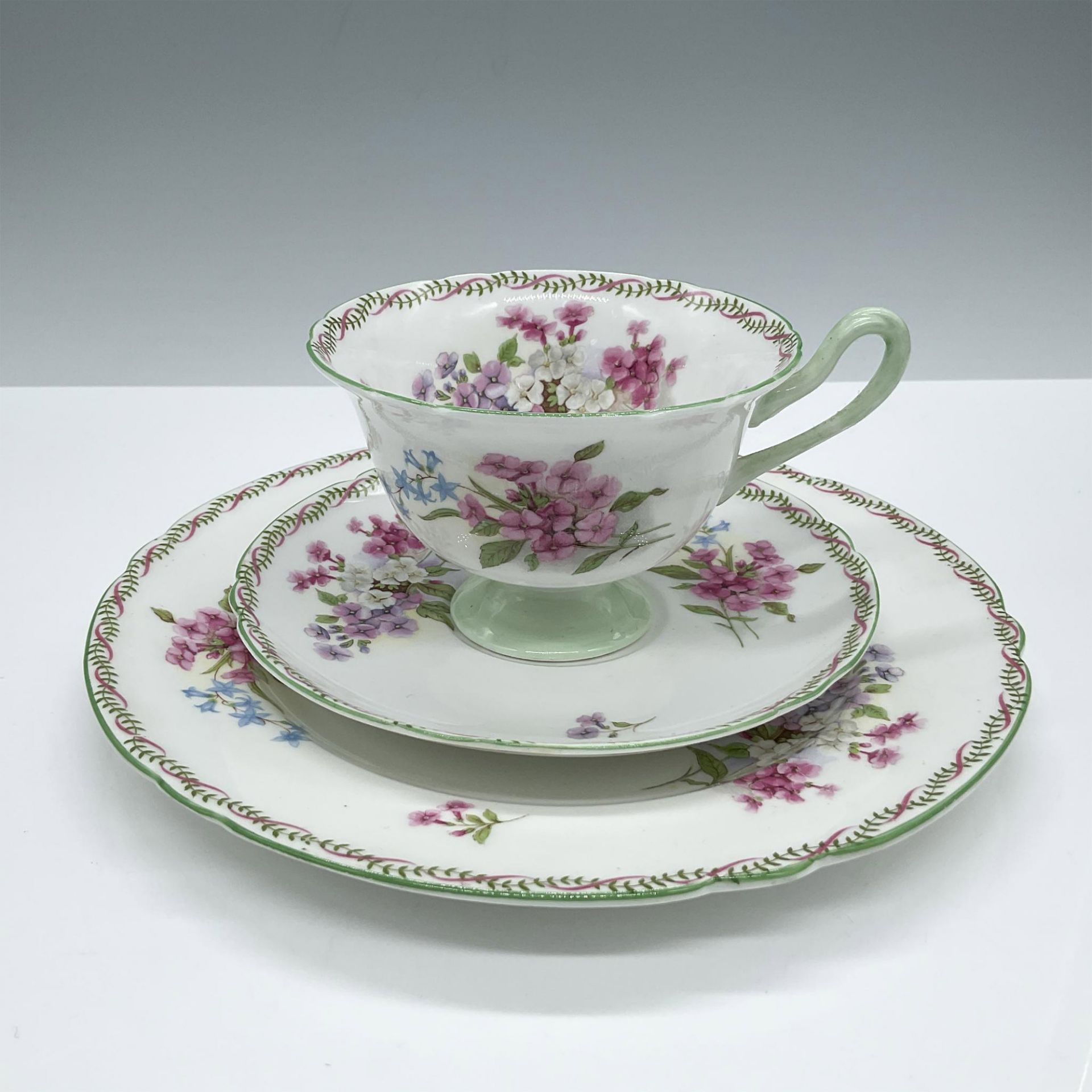 Shelley Bone China Tea Trio, Floral