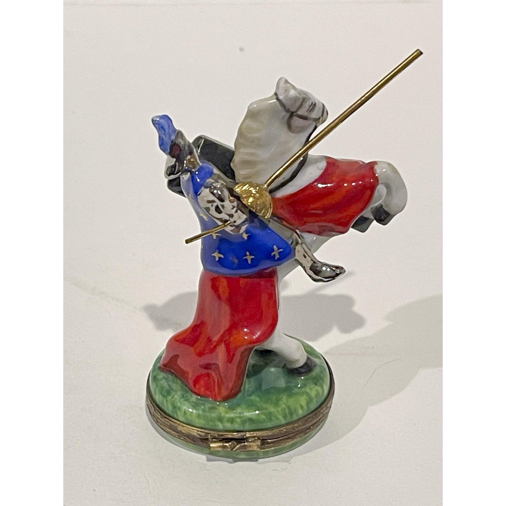 Limited Edition Limoges Keepsake, Jousting Knight on Horse - Image 3 of 4