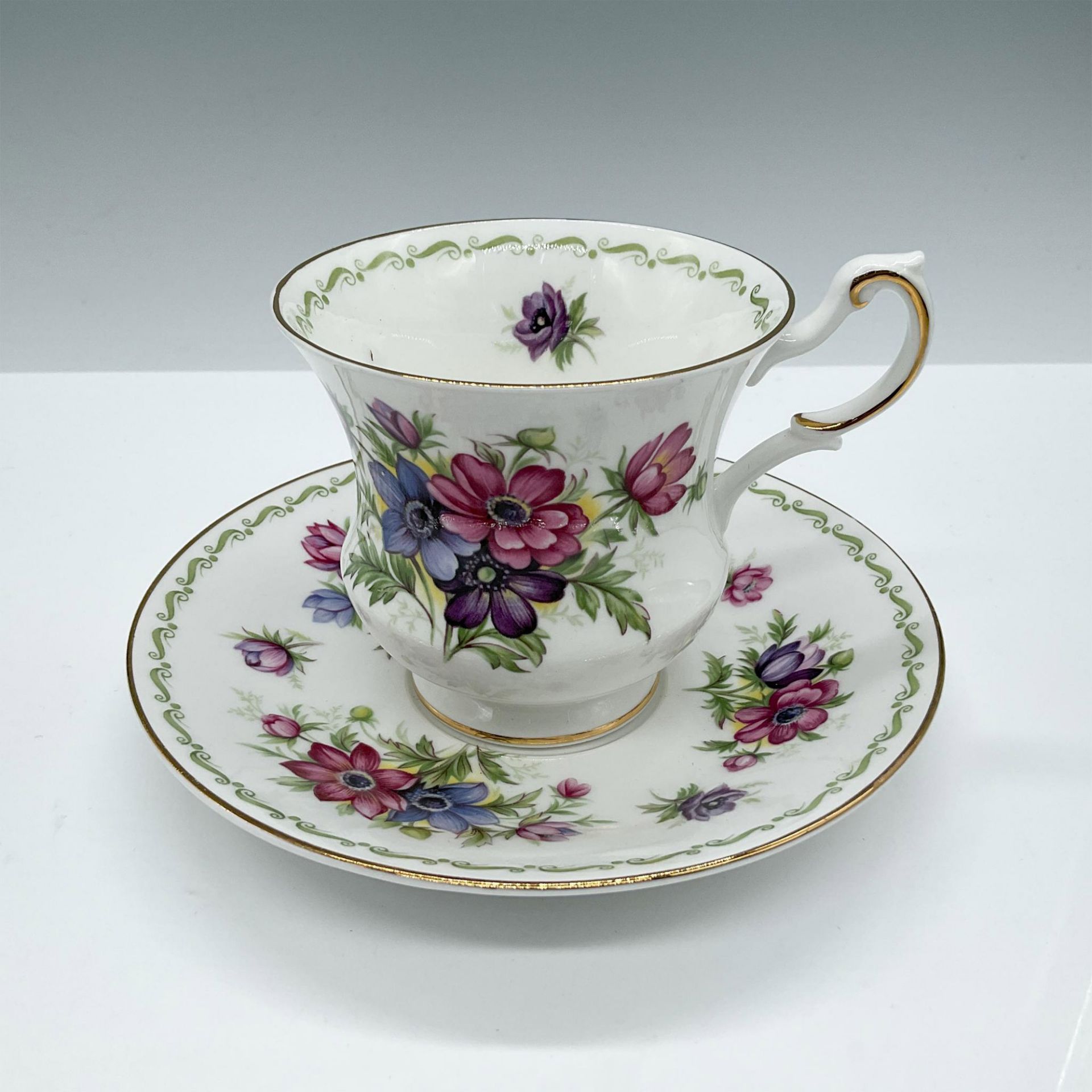 Royal Dover Bone China Tea Cup and Saucer Set, Floral