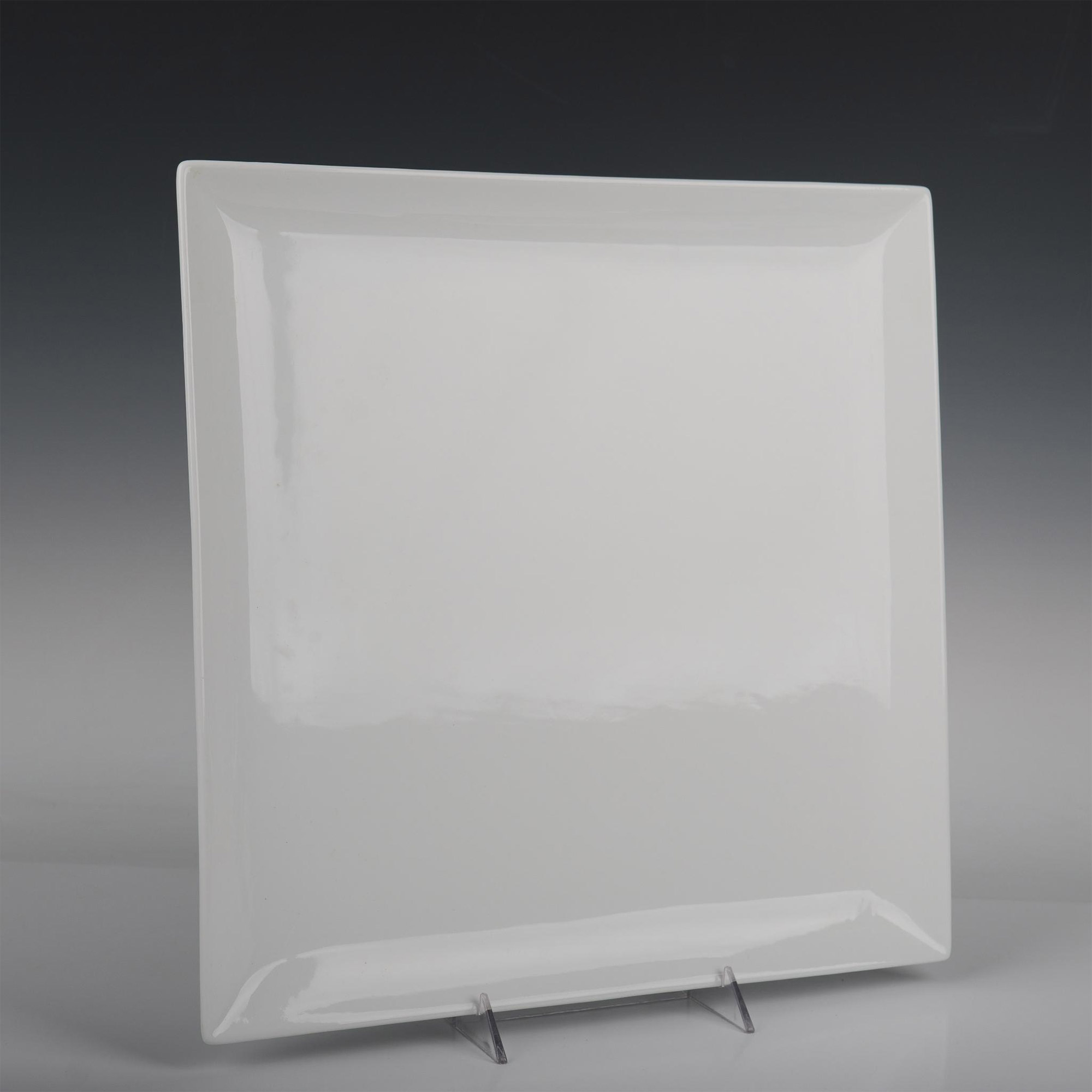 4pc Front of the House White Porcelain Square Platter, Mod - Image 2 of 4