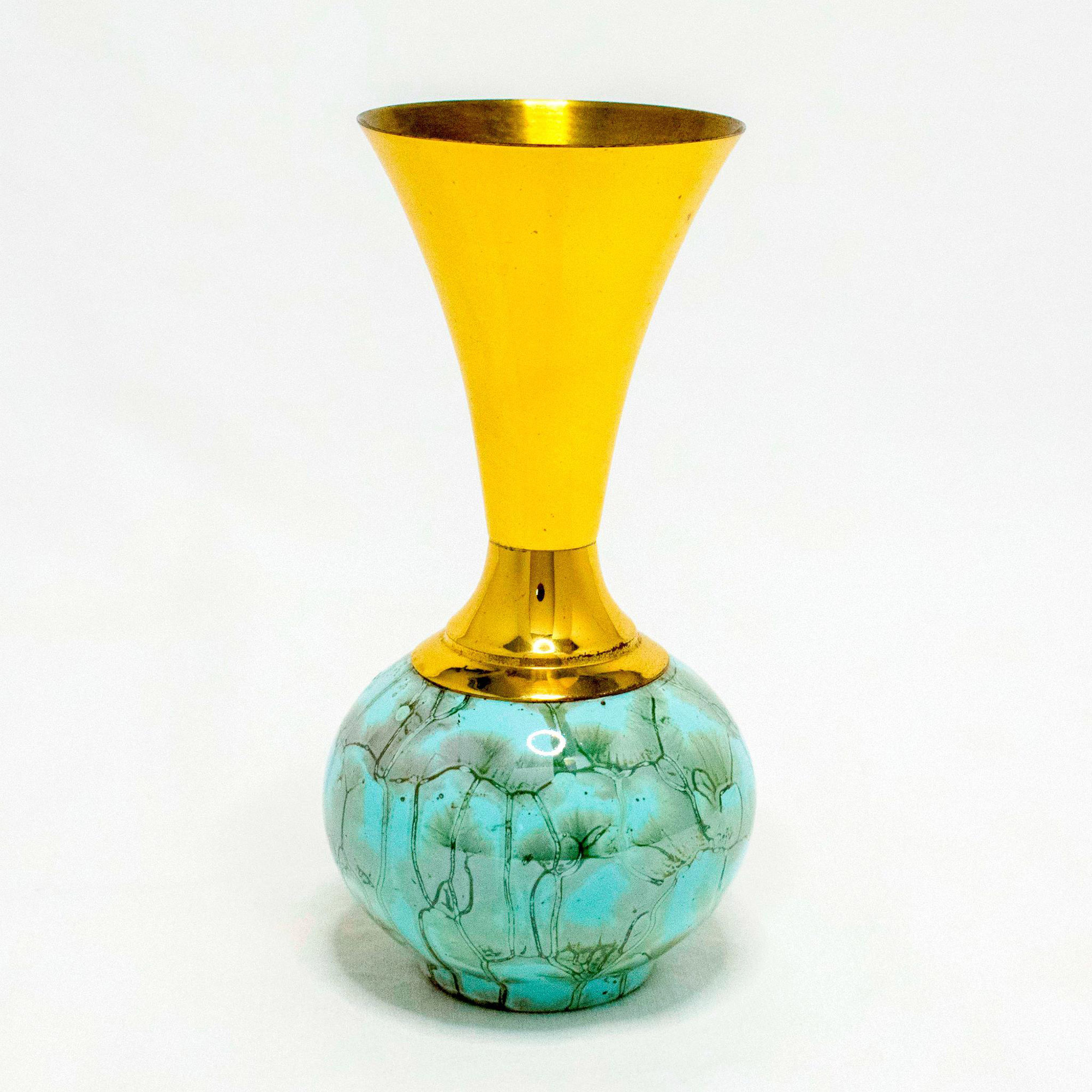 Unusual Delft Vase Mid-Century Modern Lustre Glaze