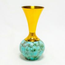 Unusual Delft Vase Mid-Century Modern Lustre Glaze