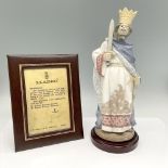 3pc Rey de Espedas 01005368 + Base, COA - Lladro Porcelain Figurine