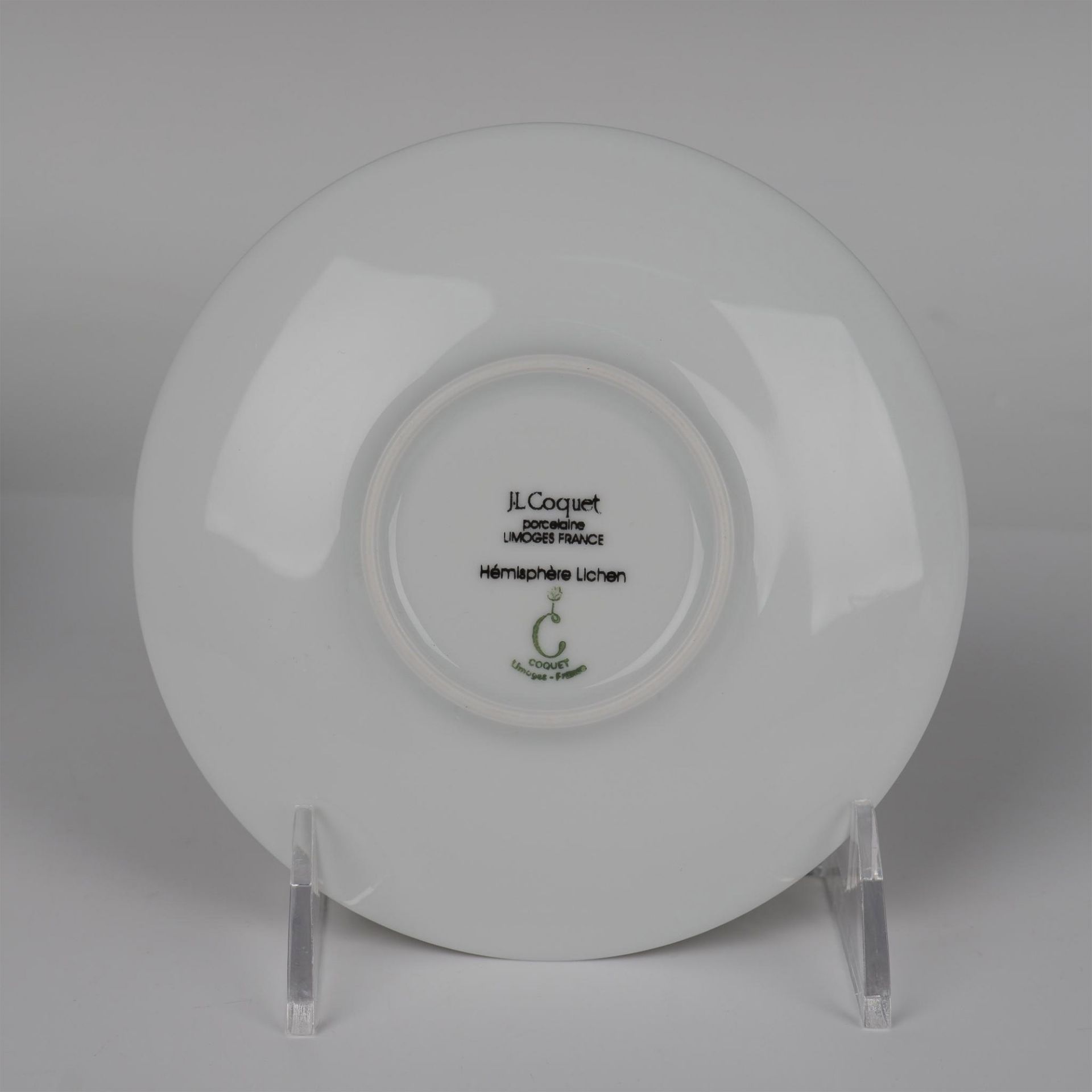 10pc JL Coquet Limoges Porcelain Saucers, Hemisphere - Bild 3 aus 4