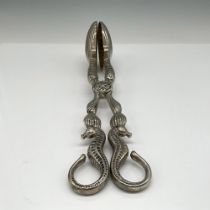 Godinger Silverplated Seahorse & Clam Serving Tongs