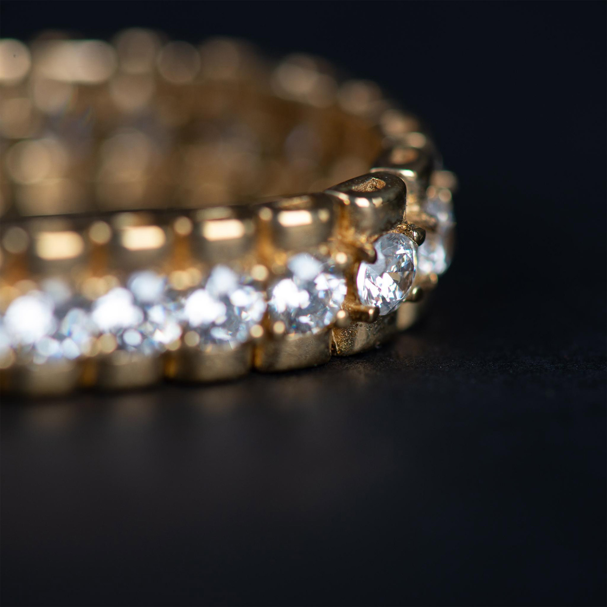 Fancy Gold Tone Sterling Silver CZ Bracelet - Image 4 of 4