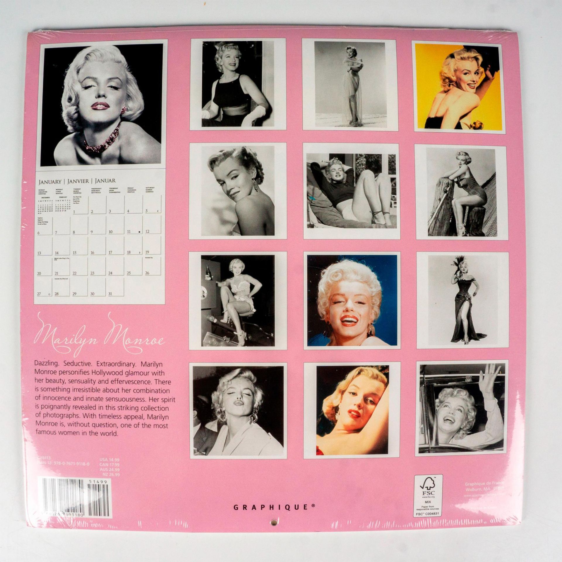 Graphique De France Calendar, Marilyn Monroe 2013 - Image 2 of 2