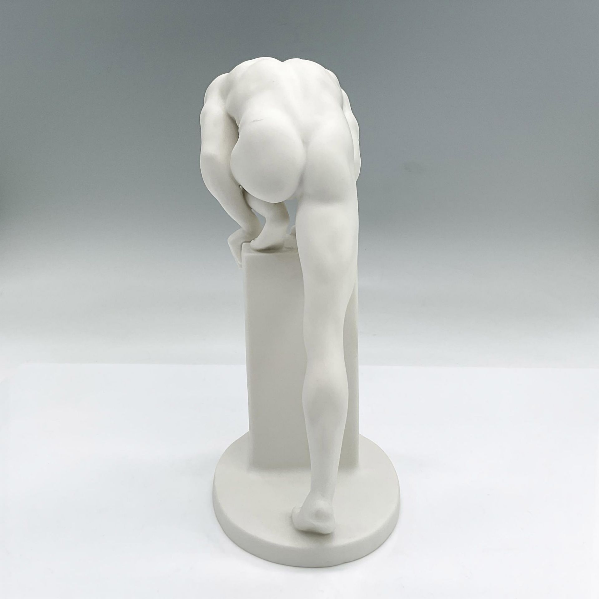 Unicorn Studios White Figure, Nude Man Leaning on Pillar - Image 3 of 4