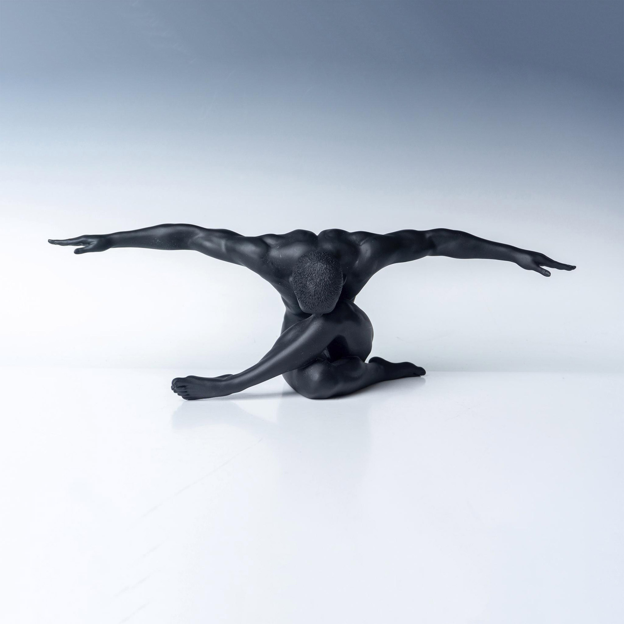 Resin Figure Statuette, Athletic Man In a Yoga Pose
