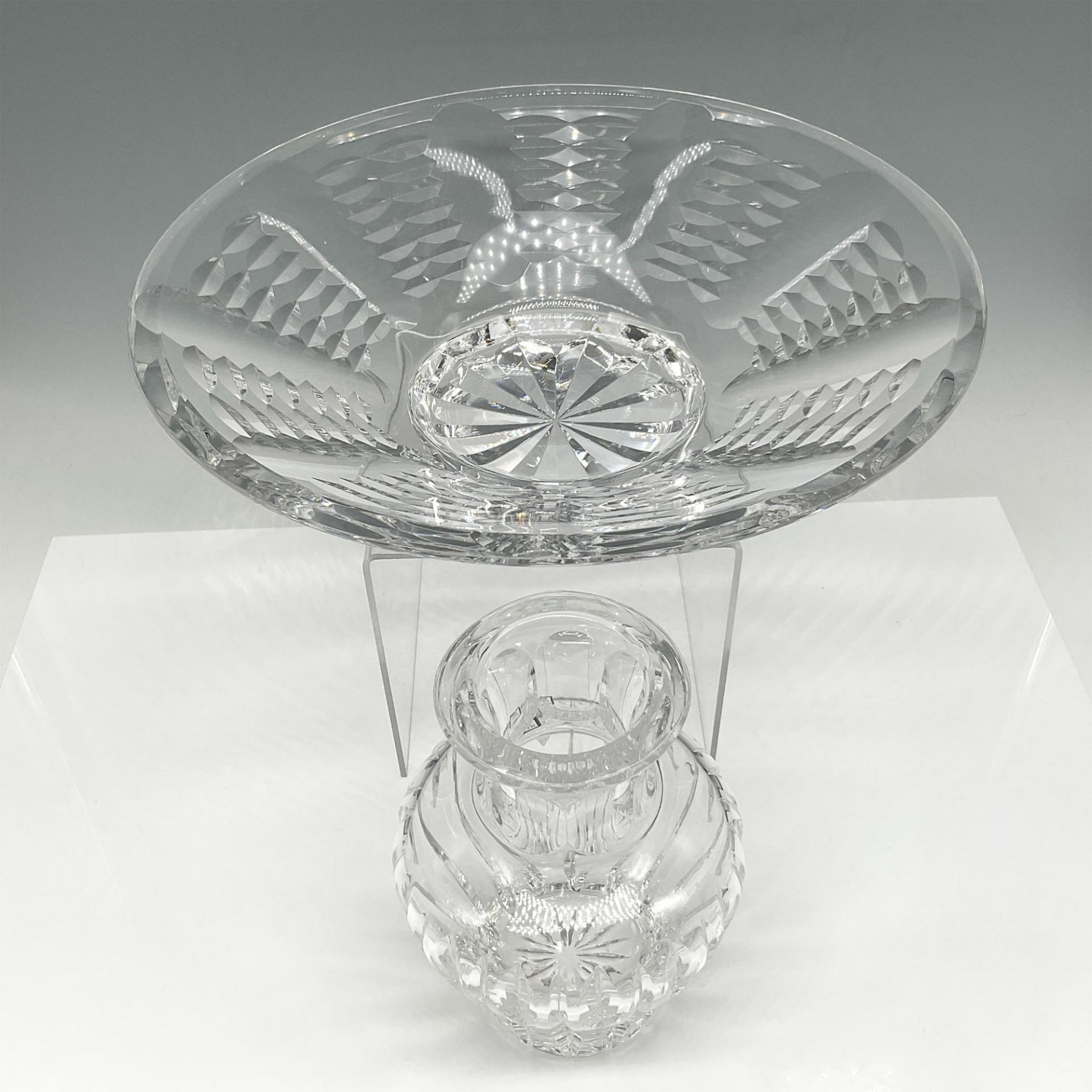 2pc Waterford Crystal Centerpiece Bowl & Vase - Bild 2 aus 3