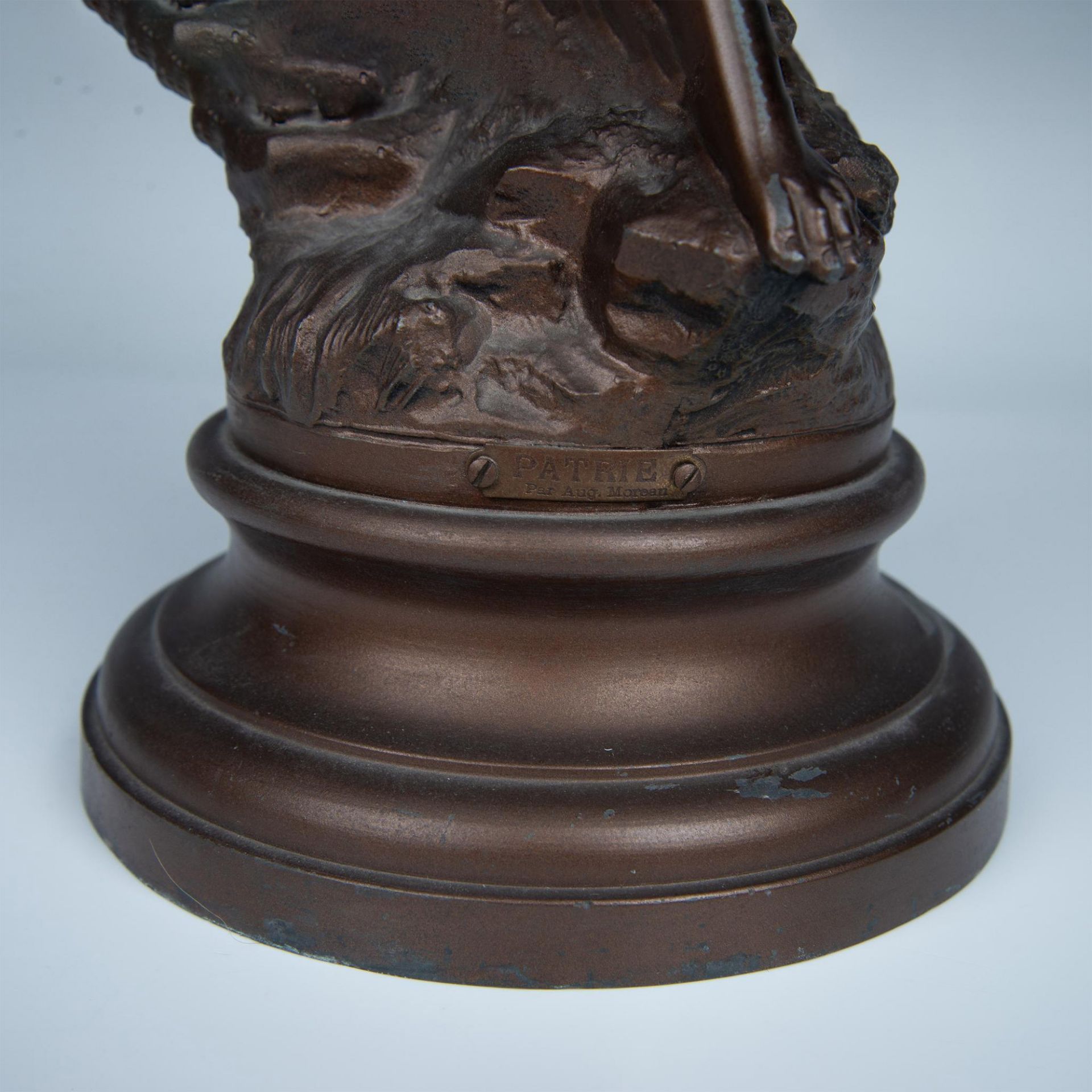 After Auguste Moreau Bronze Plated Sculpture, Patrie - Image 3 of 7