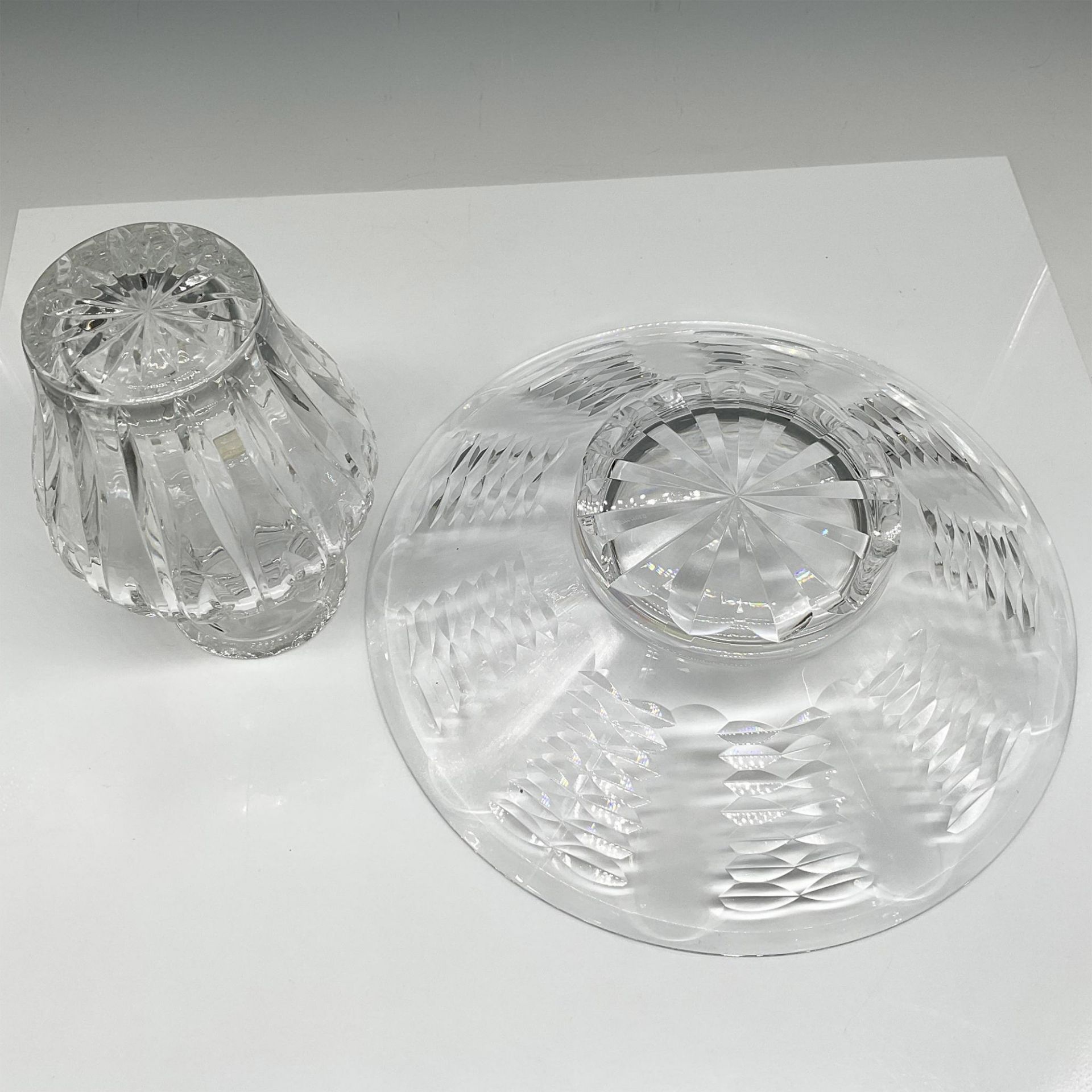 2pc Waterford Crystal Centerpiece Bowl & Vase - Bild 3 aus 3