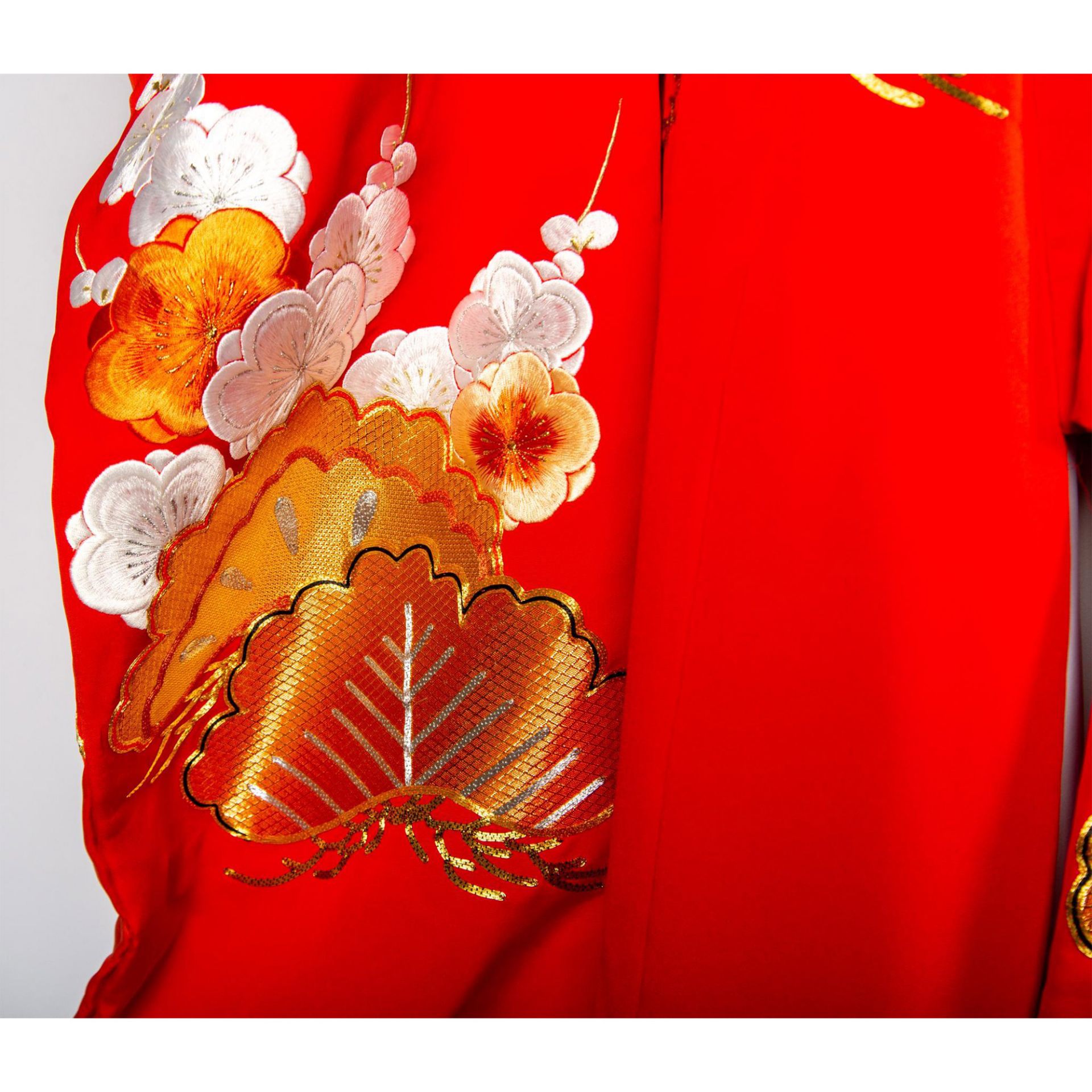 Vintage Japanese Red Kimono - Bild 3 aus 8